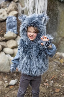 big bad wolf vest with gloves (3-4 jr)