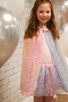 ombre sequins cape