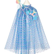 souza marlya mermaid cape, tiara & wand set (5-7 jr)