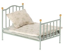 maileg vintage bed, mouse - mint