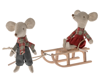 maileg sled, mouse