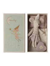 maileg tooth fairy mouse, little sister in matchbox