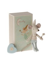maileg tooth fairy mouse, little brother in matchbox