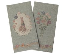 maileg napkin, lapin de paques - green