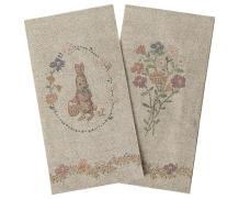 maileg napkin, lapin de paques - sand green