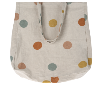 maileg tote bag, multi dots - large