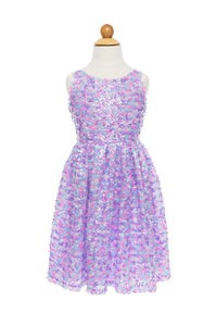 purple party sequins dress