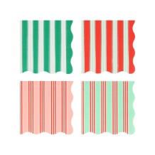 meri meri festive stripe napkins, small