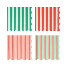 meri meri festive stripe napkins, large