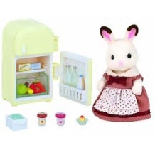 sylvanian families chocolate rabbit mother set - fridge