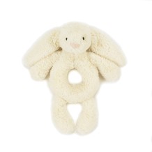 jellycat knuffel bashful bunny cream ring rattle