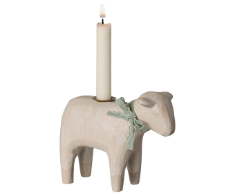 maileg candle holder, lamb - mint