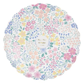 meri meri cottage garden dinner plates