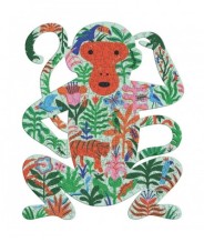 djeco puzzle - monkey (350 pcs)