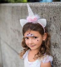 dreamy unicorn dress & headband - iridescent pink (5-6 jr)