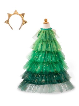 christmas tree dress & headband (5-6 yrs)