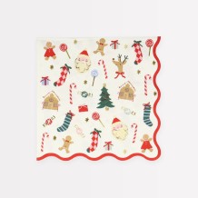 meri meri jolly christmas napkins, large