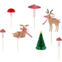 meri meri winter woodland cake toppers