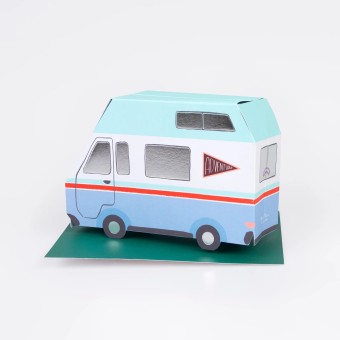 meri meri pop up camper van birthday card 