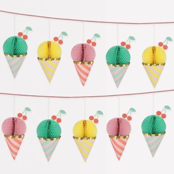 meri meri ice cream honeycomb garland