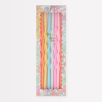 meri meri liberty rainbow garden party candles 