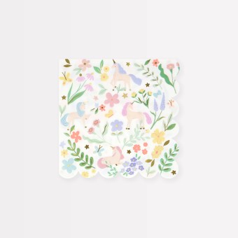 meri meri meadow unicorn napkins small