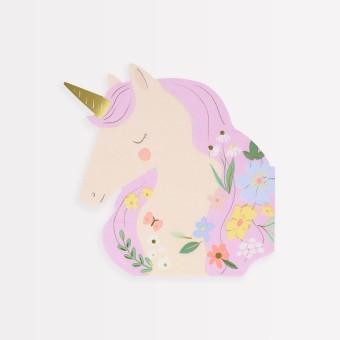 meri meri meadow unicorn shaped napkins 