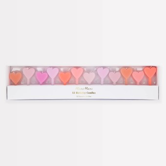 meri meri pink heart candles