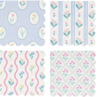 meri meri bloomsbury floral napkins, small