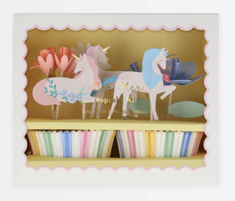 meri meri meadow unicorn cupcake kit