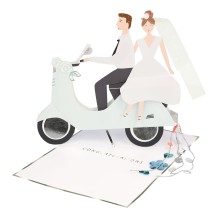 meri meri scooter couple stand-up card