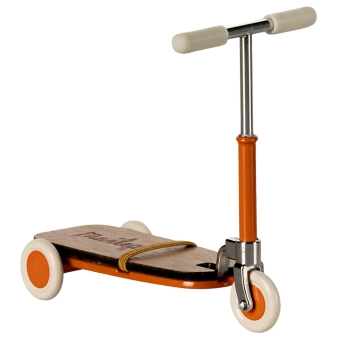 maileg kick board, mouse - orange