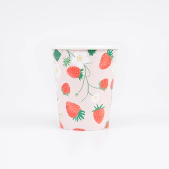 meri meri strawberry pattern cups