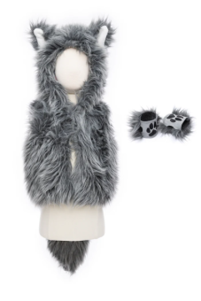 big bad wolf vest with gloves (3-4 jr)