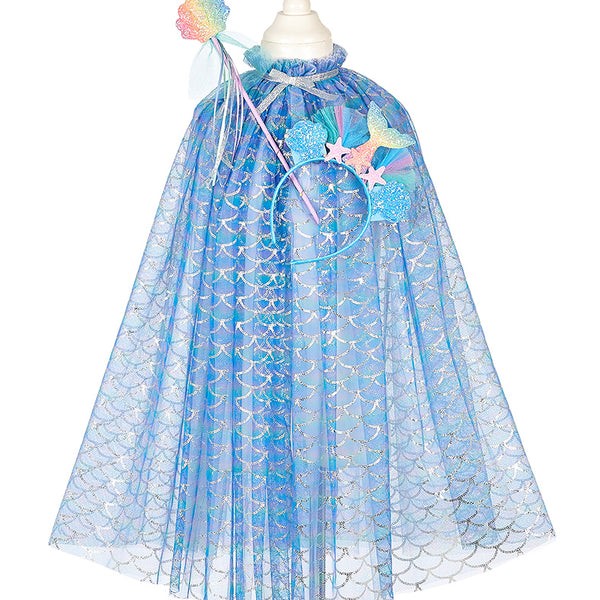 souza marlya mermaid cape, tiara & wand set (5-7 jr)