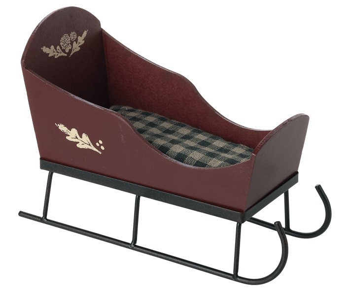 maileg sleigh, mini - red