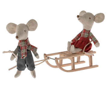 maileg sled, mouse