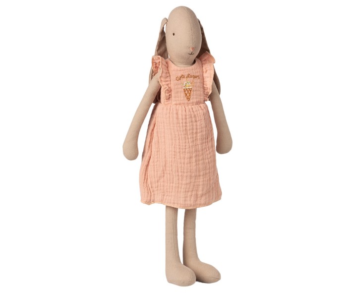 maileg bunny size 3 in dress - rose