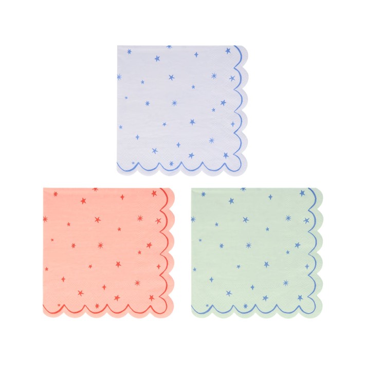 meri meri star pattern napkins, small