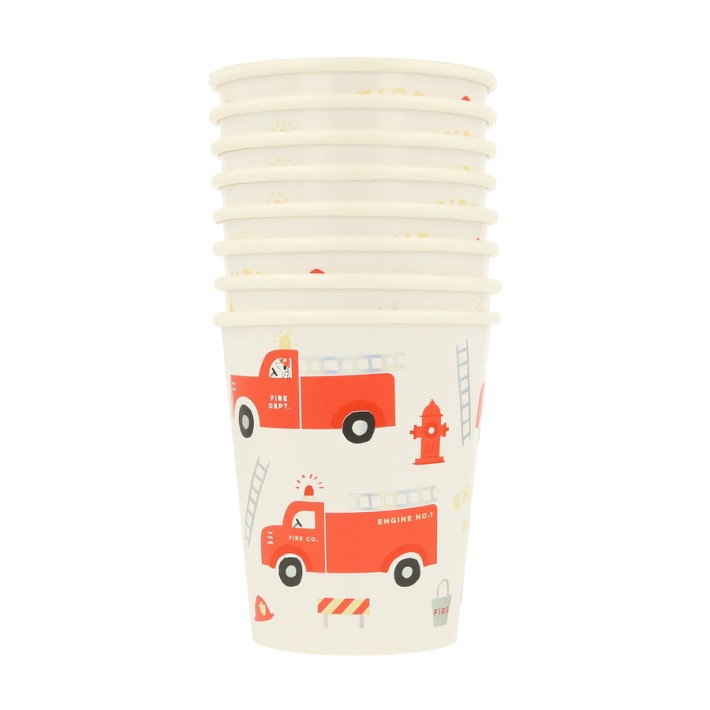 meri meri fire truck cups