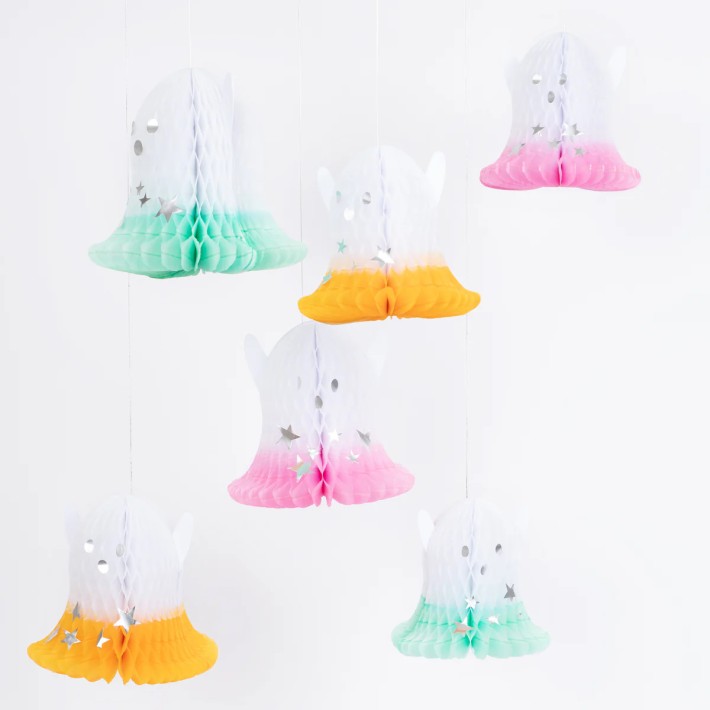 meri meri ombre ghost hanging decorations