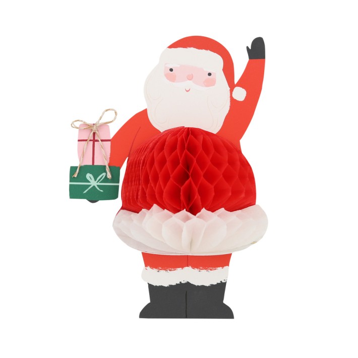 meri meri honeycomb santa stand up card