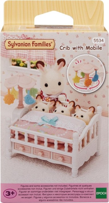 sylvanian families crib with mobile