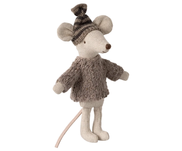 maileg knitted sweater and hat, big brother mouse 