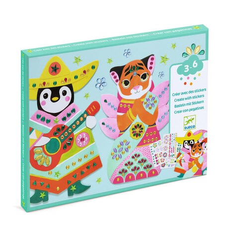 djeco knutselen met stickers - rhinestones