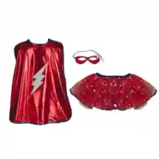 superhero tutu, cape & mask (4-6 jr)