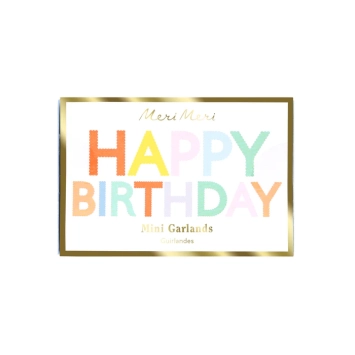 meri meri happy birthday mini matchbox garlands