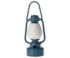 maileg vintage lantern, mouse - blue