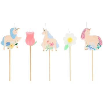 meri meri meadow unicorn candles