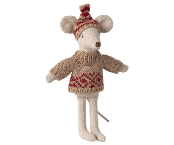 maileg knitted sweater and hat, mum mouse 